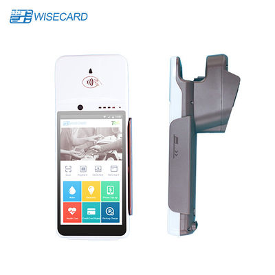 অ্যান্ড্রয়েড 7.0 বায়োমেট্রিক পিওএস টার্মিনাল, ব্যাটারিতে প্রিন্টার বিল্ট সহ পোর্টেবল পস মেশিন