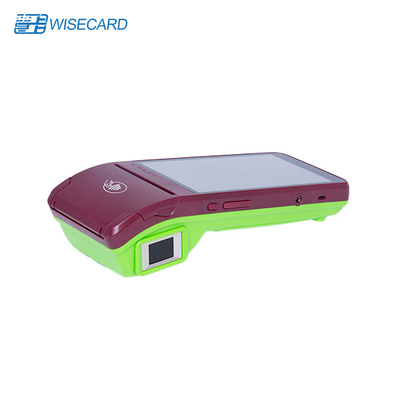 বায়োমেট্রিক সহ 5800mAh বায়োমেট্রিক মোবাইল POS টার্মিনাল 4 PSAM PCI EMMC